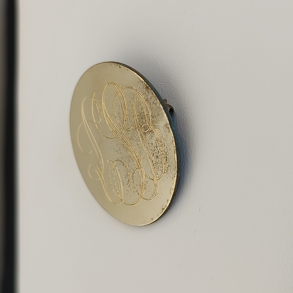 12k GF Lestage Vintage Monogram Brooch LSB - Picture 4 of 8